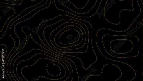Geometric layered curve line black vector, Abstract black paper cut style design. Topography relief. Vector topographic illustration. 