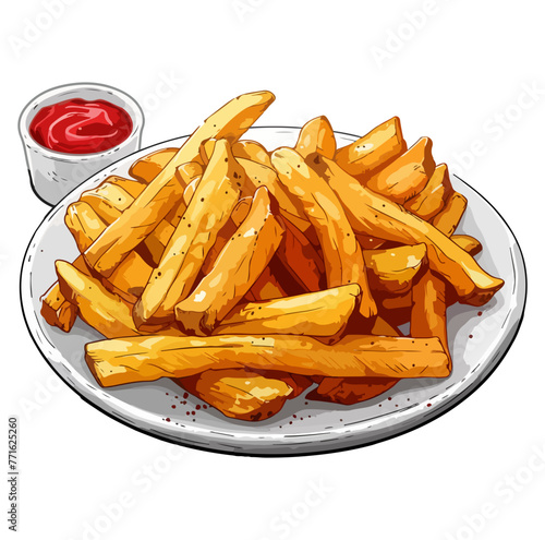 french fries in a plate
