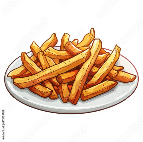 french fries in a plate