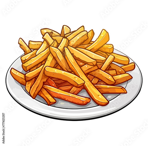 french fries in a plate
