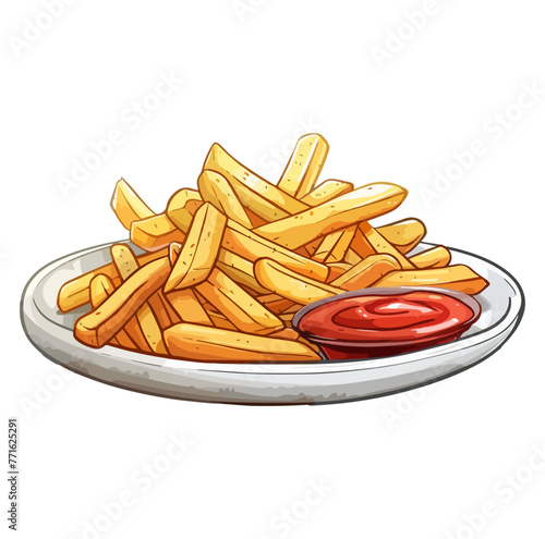 french fries in a plate