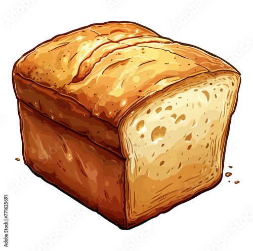Loaf of white bread