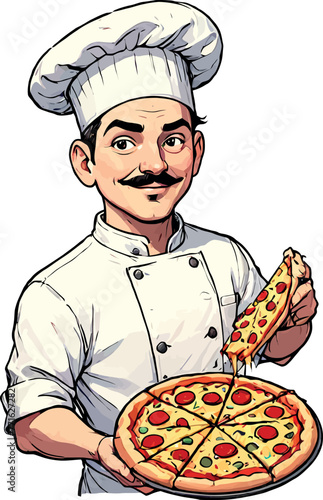 cuoco con pizza 01