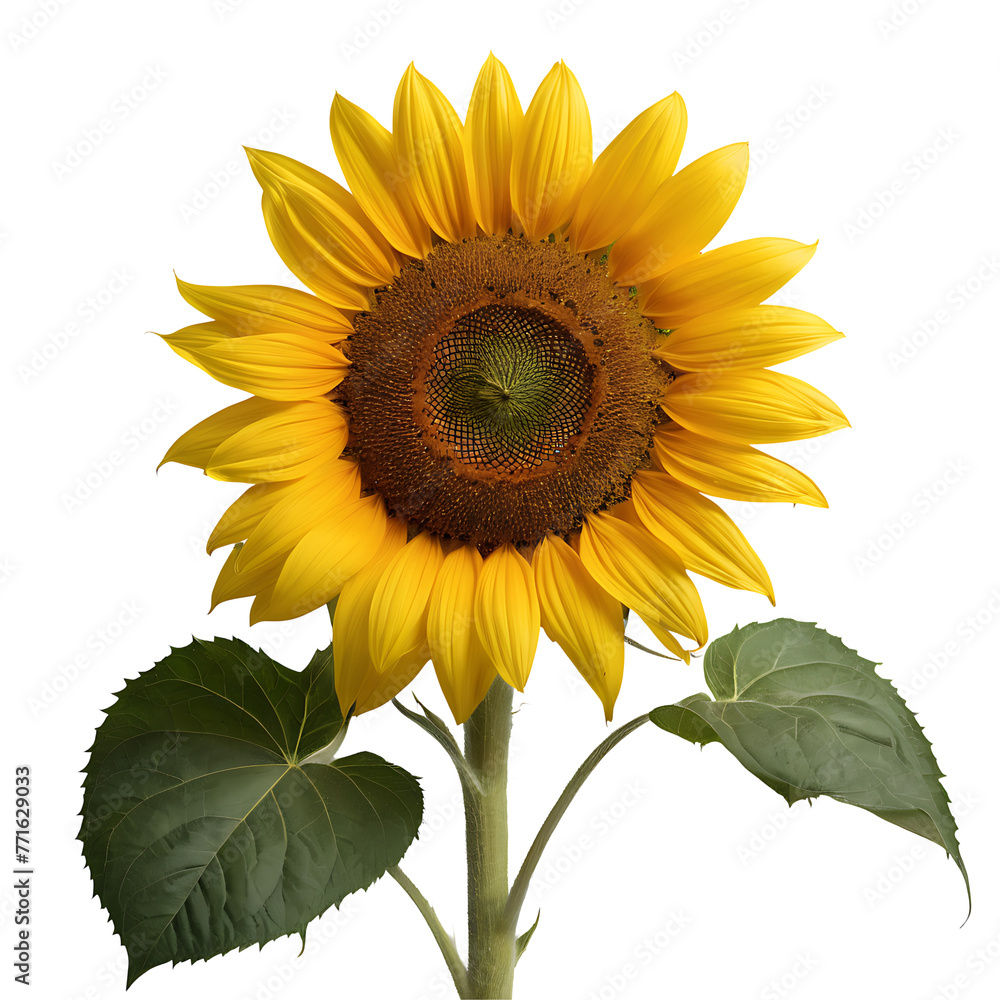 Obraz premium Sunflower flower PNG image on a transparent background, Sunflower image isolated on transparent png background