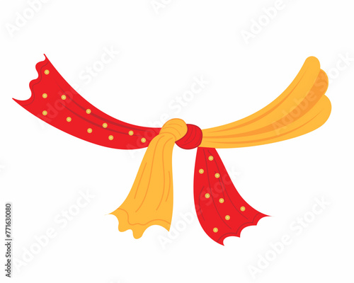 shubh vivaah wedding knot indian couple rituals vector illustration