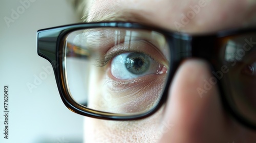 Wallpaper Mural Close Up Portrait of Person Wearing Glasses Torontodigital.ca