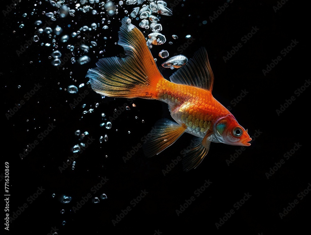 Fototapeta premium Platy Fish with water droplets