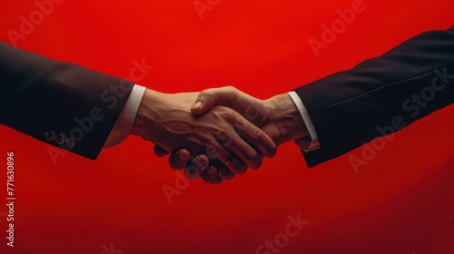 minimalist background of Handshake for the new agreement