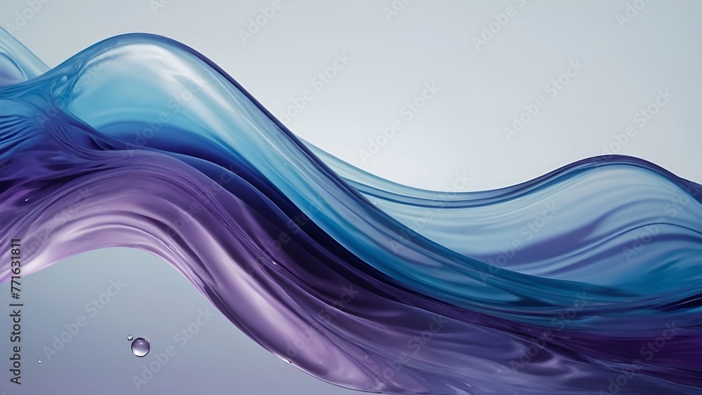 Naklejka premium abstract blue and purple wave flow background