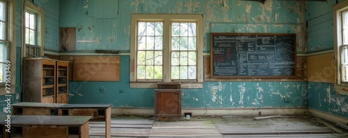 Abandoned schoolhouse  education interrupted  a communitys future uncertain