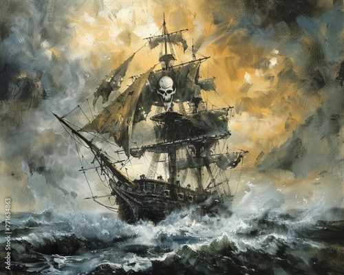 Piracy on the high seas, modern marauders, lawless waters photo