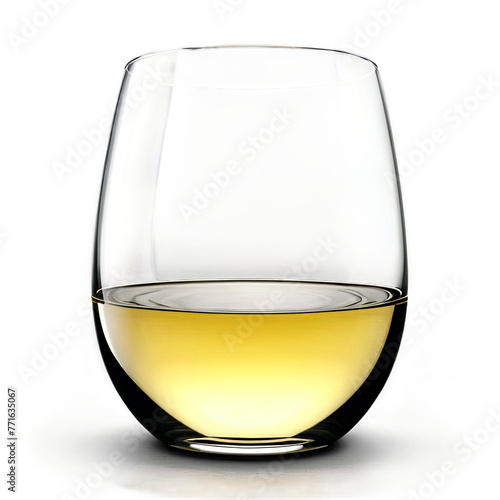 Silhouette of Stemless Wine Glass isolated on transparent background © panophotograph
