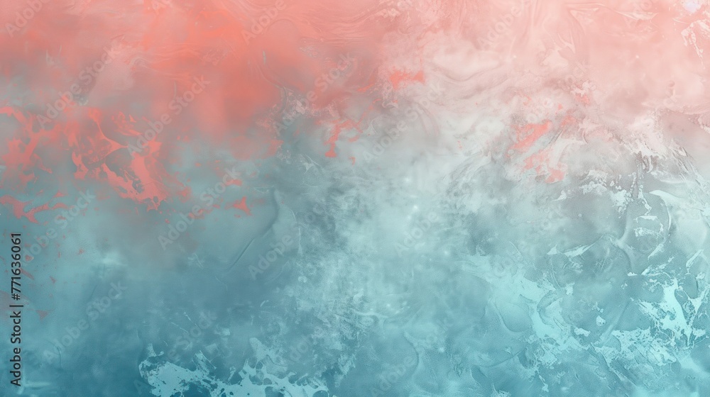 Obraz premium Abstract art background with a gradient of red to blue colors, resembling a blend of fire and ice with a textured look.