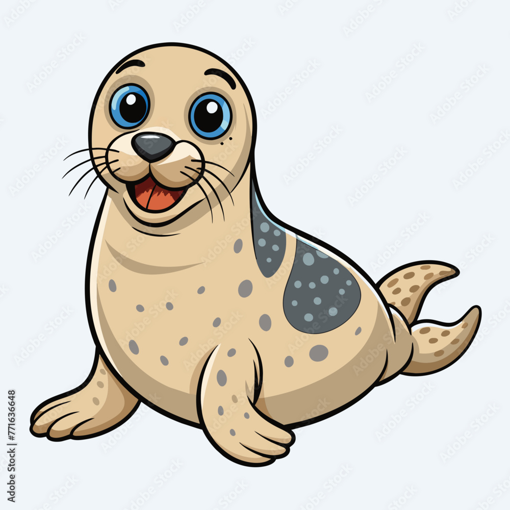 Seal ringed seal animal mascot cartoon vector illustration Seal ringed seal animal mascot cartoon vector illustration