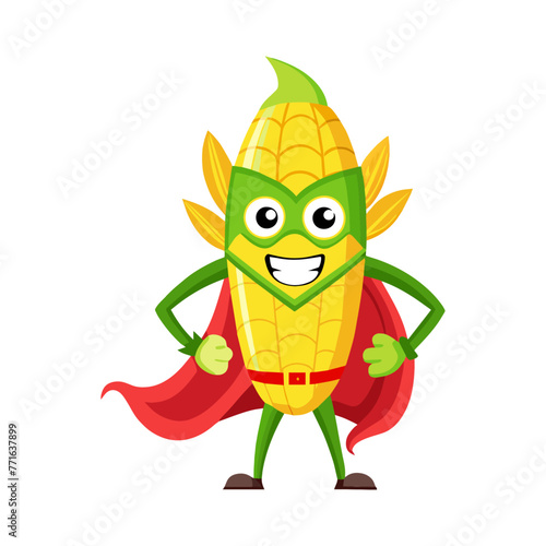 Corn Superhero Mascot