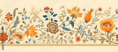 Bloom Burst: Seamless Background with Floral Accents
