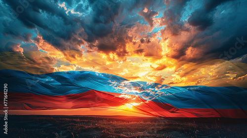 Flag of the Russian Federation photo
