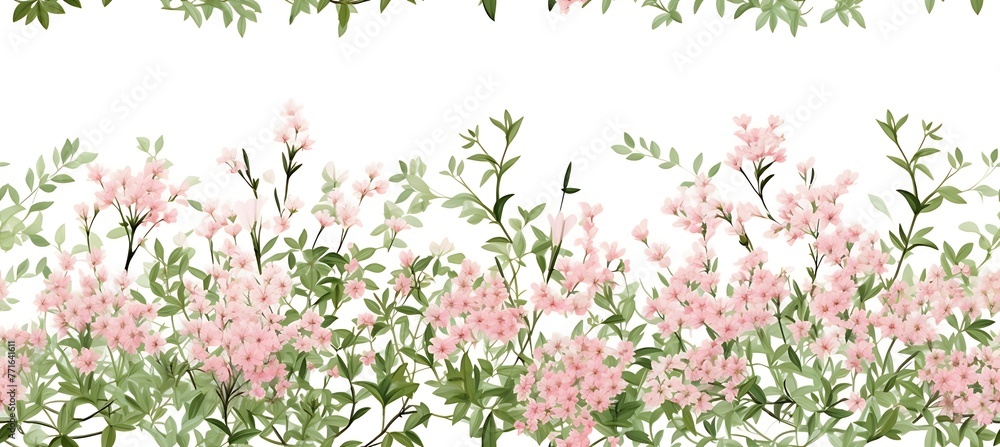 Blossom Border: Decorated Seamless Background