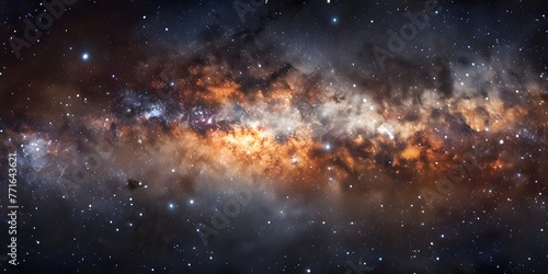 Sparkling Cosmic Dance  Vast Celestial Expanse and Stellar Dust