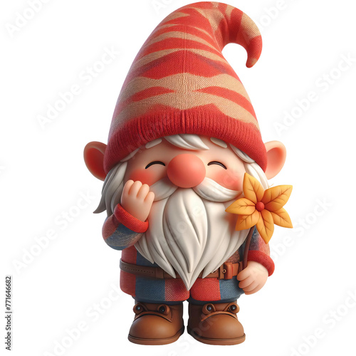 Cute Autumn Fall Gnome clipart Png Design