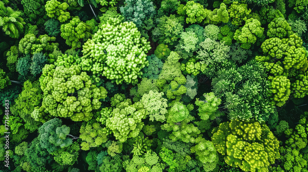 Aerial top view of green trees in forest. Drone view of dense green tree captures CO2. Green tree nature background for carbon neutrality and net zero emissions concept. Sustainable green environment Aerial top view of green trees in forest. Drone view of dense green tree captures CO2. Green tree nature background for carbon neutrality and net zero emissions concept. Sustainable green environment