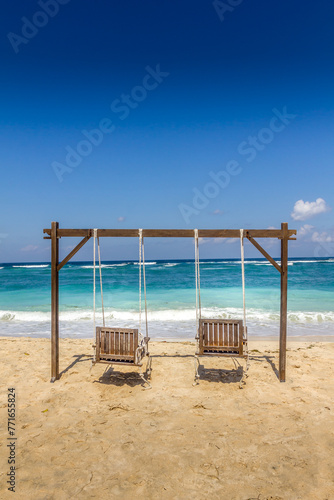 Swing in a beach in Bali, Indonesia © TravelWorld