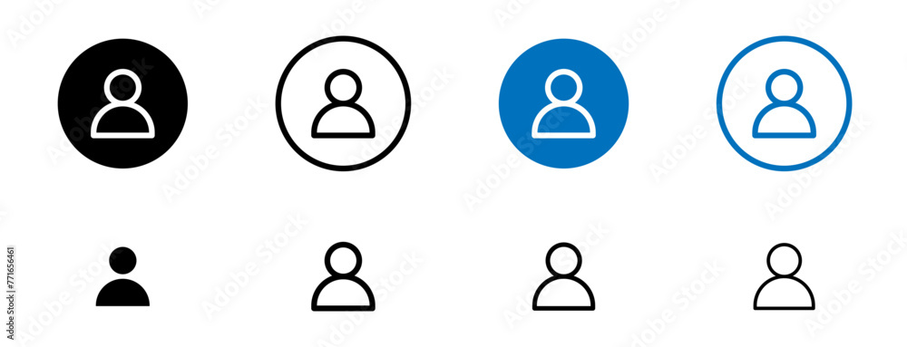User Profile and Social Avatar Icon Set. Personal Account and Identity ...
