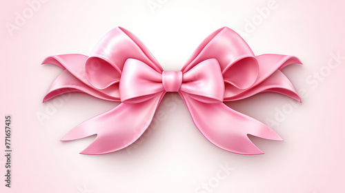 Flat breast cancer awareness with ribbon