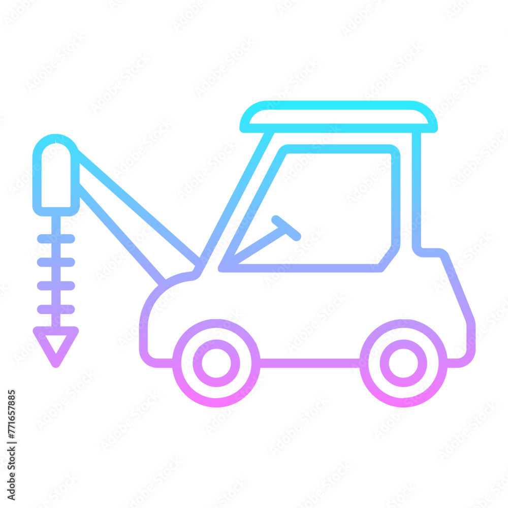 Drilling Tractor Icon Drilling Tractor Icon