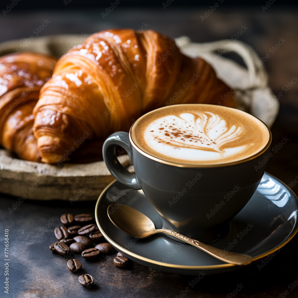 Coffee and croissants Coffee and croissants