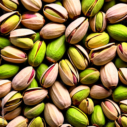 Pistachios (Shelled) A vibrant array of shelled pistachios, isolated on transparent background