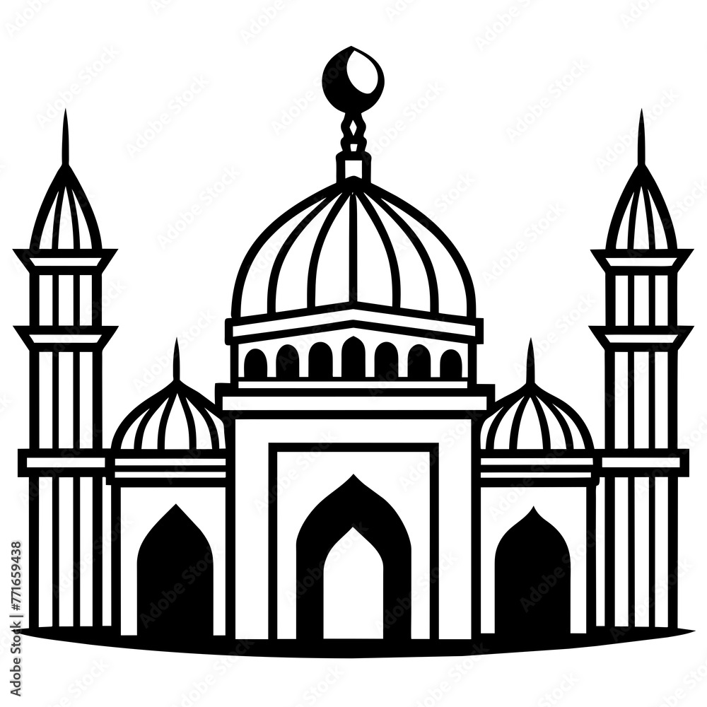 taj mahal vector illustration