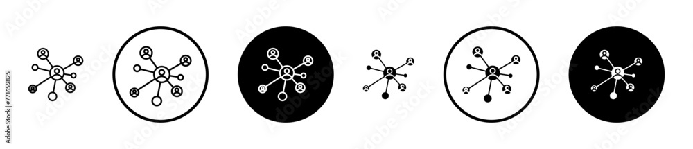 Community Connect Icon Social Network Icon Set. Community Connection Symbol. Global Connect ...