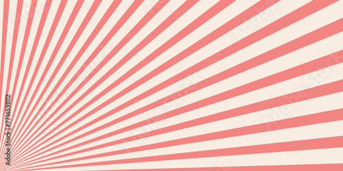 Retro background with rays or stripes. Sunburst or solar burst retro background. Starburst abstract background. Vector illustration