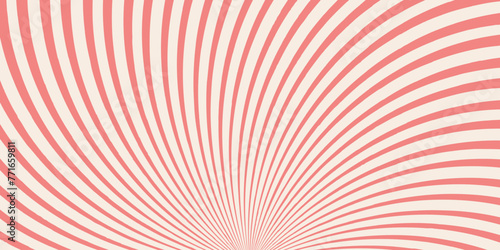 Retro background with rays or stripes in the center. Sunburst or solar burst retro background. Starburst abstract background. Vector illustration