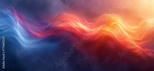Abstract colorful wave pattern with a smooth gradient transition. © Gayan