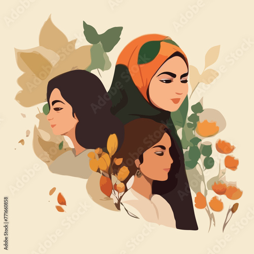 Vector International Women’s Day illustration  © HAMIDA