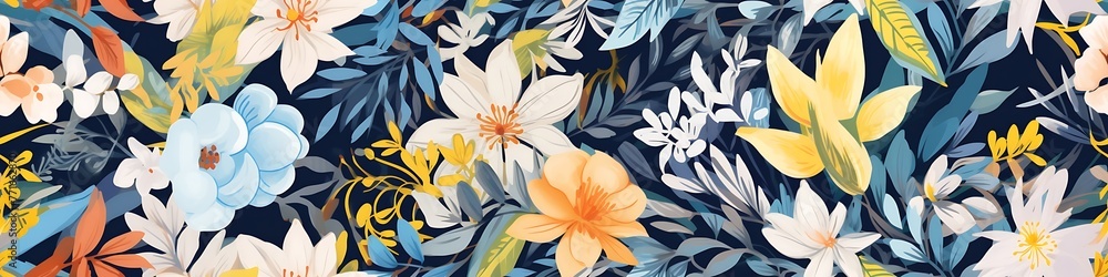 Blossom Bouquet: Seamless Texture Crafted from Multicolored Flowers Blossom Bouquet: Seamless Texture Crafted from Multicolored Flowers