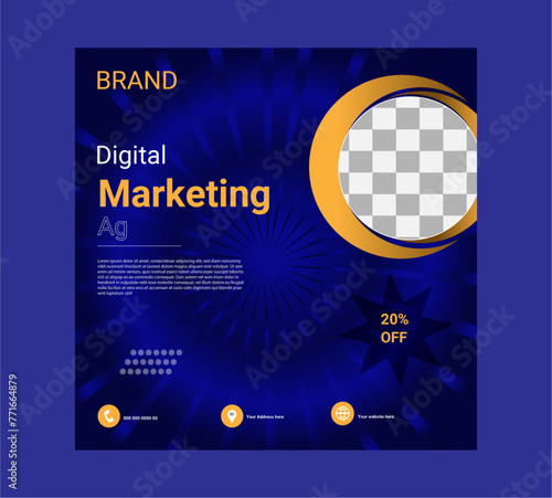 business social media post banner 
Social media post templates set with cityscape vector illustration on background. Square instagram posts layouts for personal blog.

