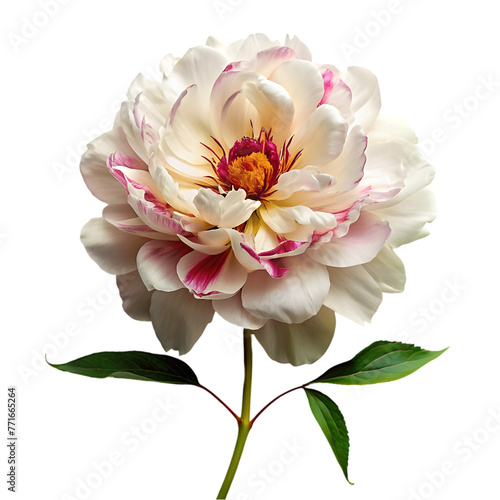 peony flowers clip art vintage style white background
