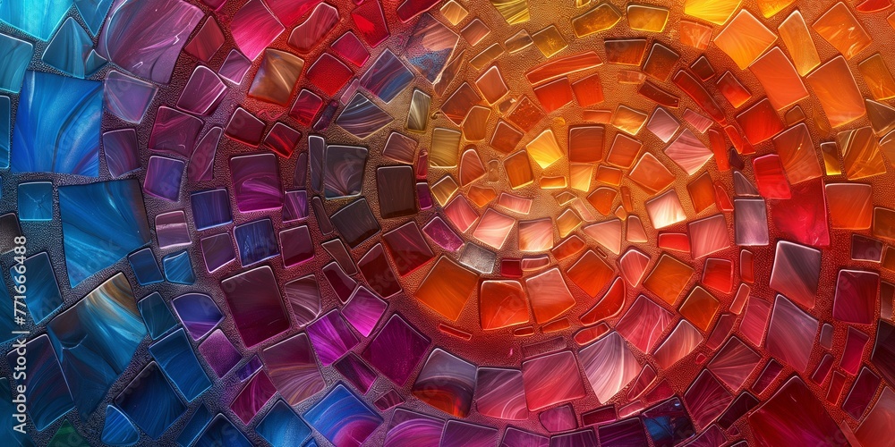 Obraz premium Abstrakte kunstvolle Mosaik Muster Hintergrund Motiv