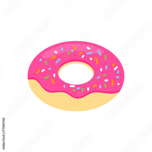 Fototapeta Naklejka Na Ścianę i Meble -  Donut Cartoon Illustration
