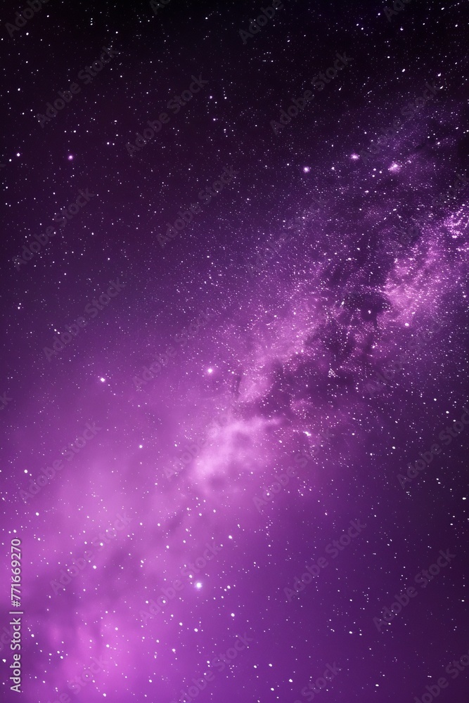Fototapeta premium Only purple aurora, dark galaxy background 