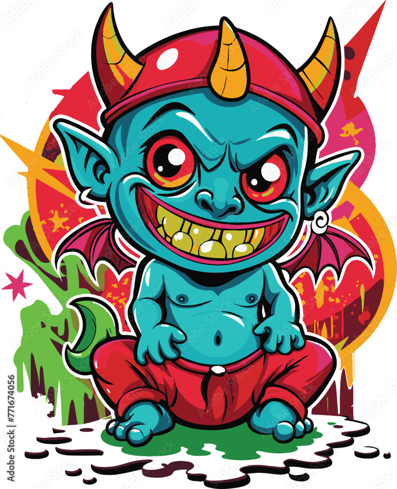 Obraz premium baby devil graffiti #202