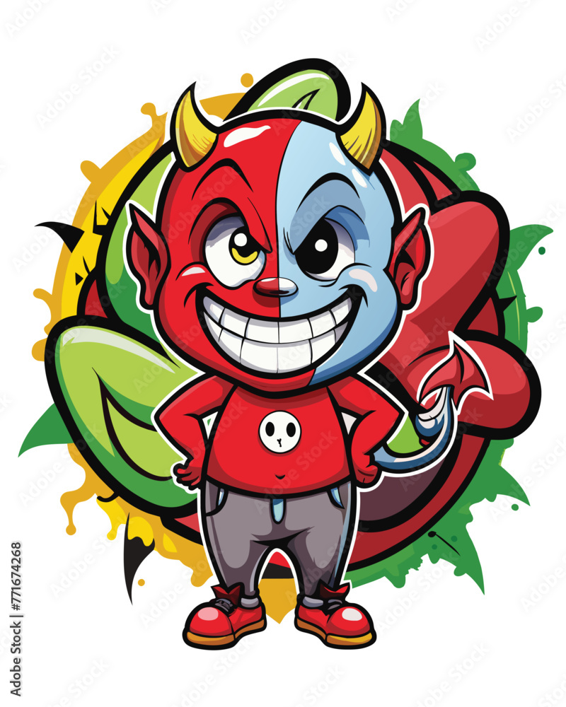 Fototapeta premium baby devil graffiti #170