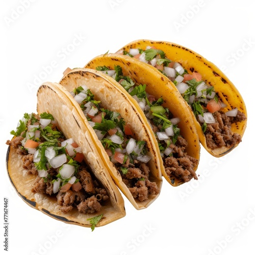 Tacos (Mexico) photo on white isolated background --no background