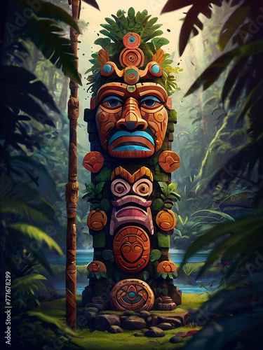 An interesting totem in the forest © wonderland
