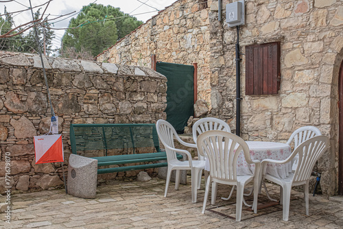 View of Lofou, a picturesque and traditional village at altitude of 780 meters, located 26 km Northwest of Limassol, offering tranquil and scenic surroundings, Limassol District , Cyprus photo