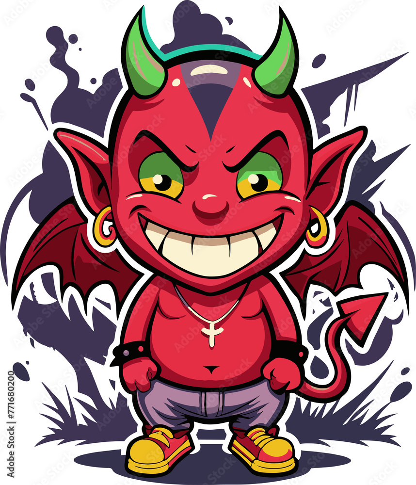Obraz premium baby devil graffiti #301