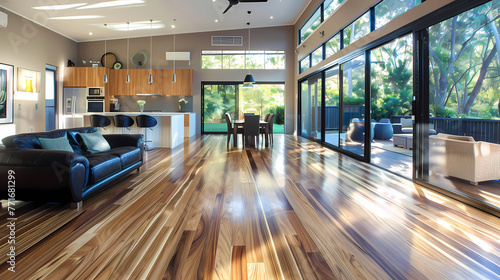 Blackbutt Flooring - Australia - Hardwood flooring with a light to medium brown color and straight grain patterns, durable and resistant to wear and tear